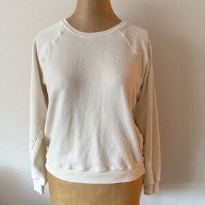 The Great sz 1 or XS Cream Long Sleeve Sweatshirt 100% cotton great condition